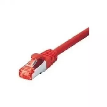 Tecline - komutācijas kabelis - RJ-45 (V) uz RJ-45 (V) - 1,5 m - SFTP, PiMF - CAT 6 - bez halogēna, aizsargs pret aizķeršanos - sarkans (715015R)