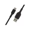 Pīts USB-C uz USB-A kabelis, 15 cm, melns