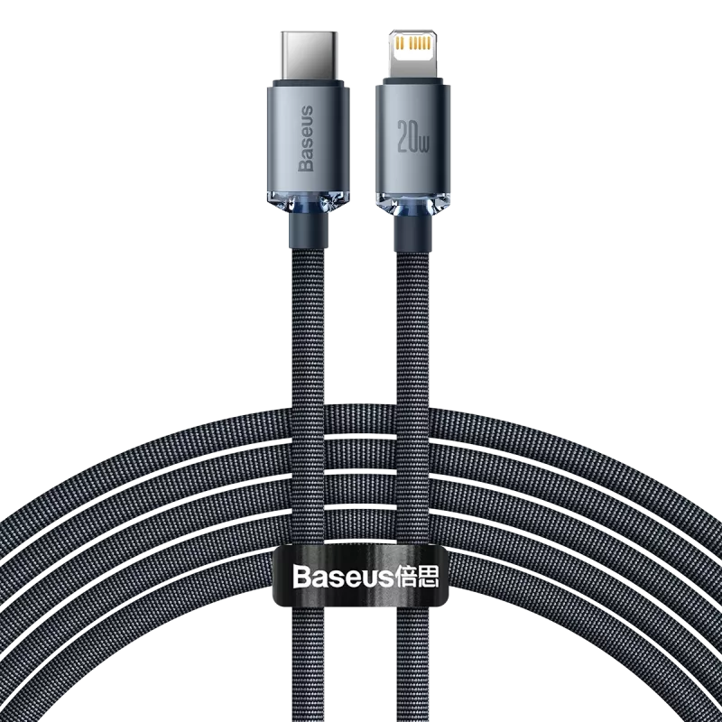 Baseus CAJY000301 mobilo tālruņu kabelis pelēks 2 m USB C Lightning