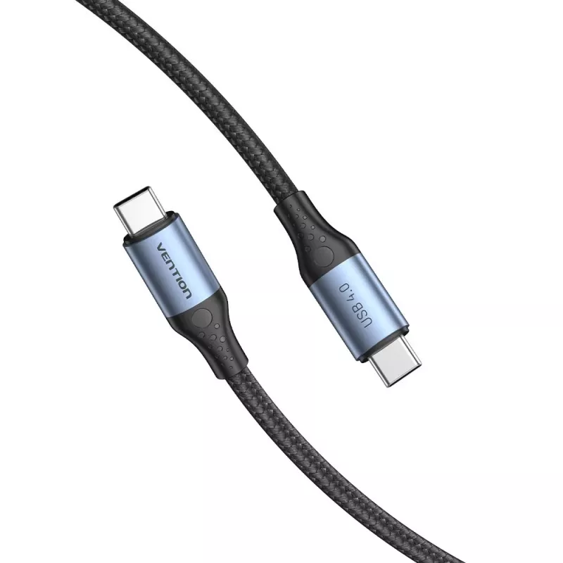 Vention USB4 Gen 3x2 Type-C uz Type-C kabelis 1 m, 5A, alumīnija sakausējums, kokvilnas pinums