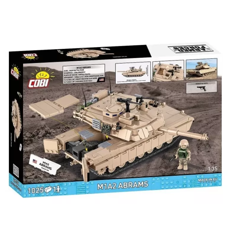 Konstruēšanas komplekts klucīši Cobi M1A2 Abrams 1025 detaļas modelis CO BI-2632