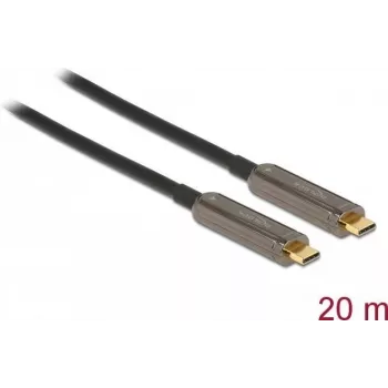 USB kabelis DeLOCK 84122 20m USB 3.2 Gen 1 USB C melns