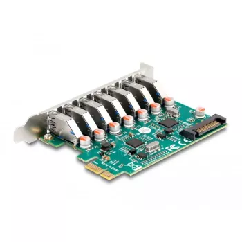 DeLOCK PCI Express x1 karte ar 7 ārējiem USB 5 Gbps Type-A ligzdām
