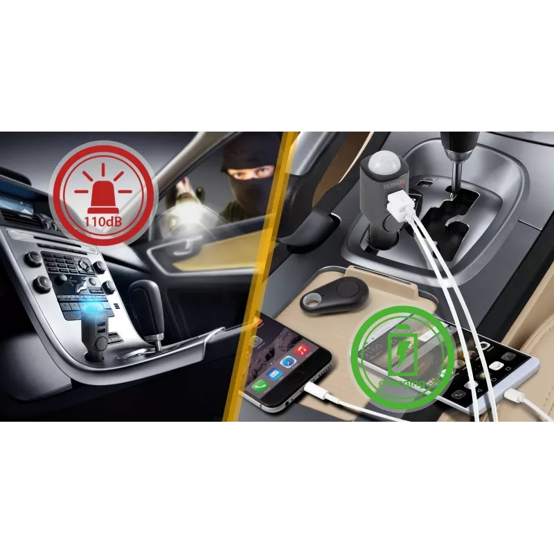 Mobilo ierīču lādētājs Technaxx 4743 Universāls Melns Cigarešu aizdedzinātāja Auto