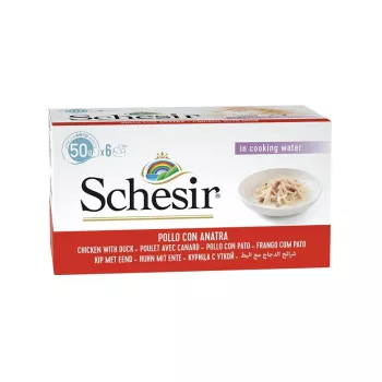 SCHESIR Vistas filejas ar pīli buljonā - mitrā kaķu barība - 6x50g
