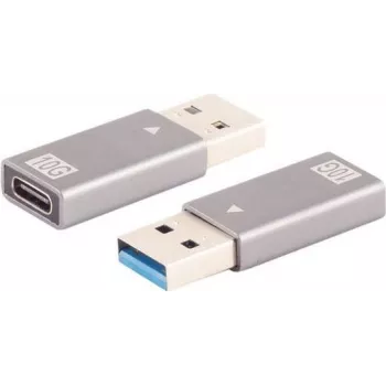 Kabeļa savienotāja pārveidotājs ShiverPeaks BS14-05033 USB A uz USB C pelēks