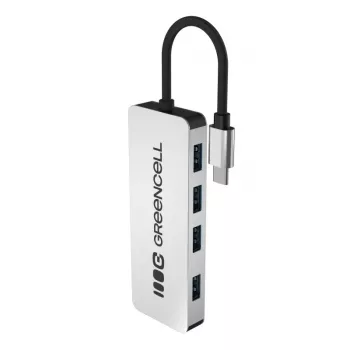 USB centrmezgls zaļa Cell HUB-GC-C4A — 4 portu USB-C 3.0 centrmezgls