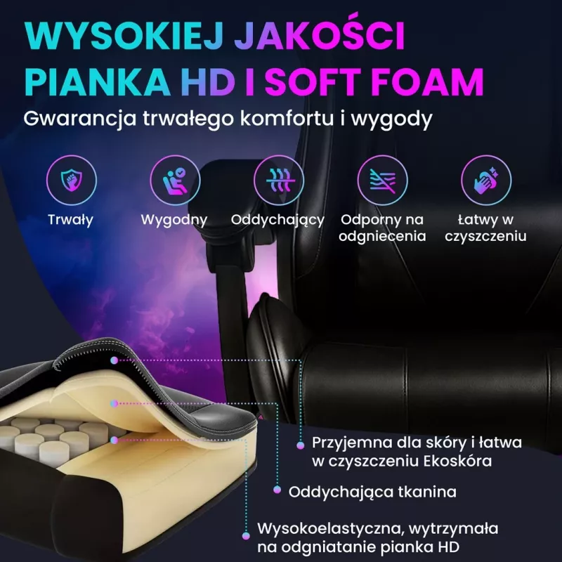 Extralink Gaming | Spēļu krēsls | biroja, grozāms, kausa, melns, G-524