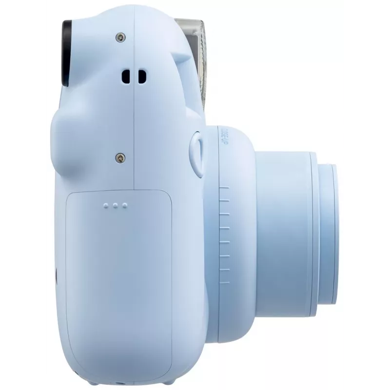 Instant kamera Fujifilm Instax Mini 12 zila — 86 x 54 mm izdrukas, 60 mm fokusa attālums, elektroniskais aizvars