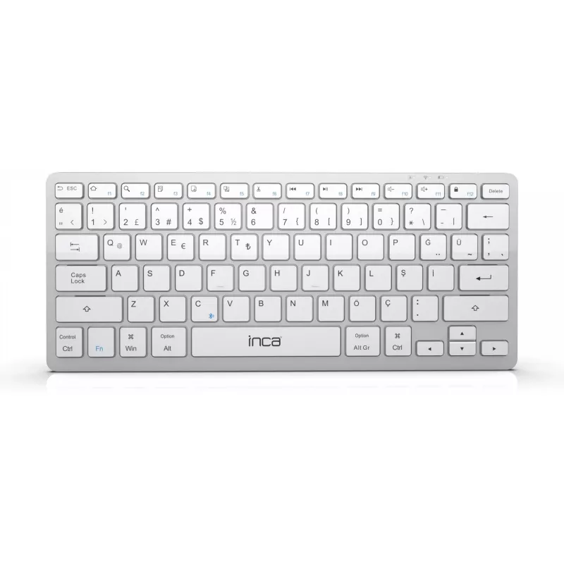 INCA klaviatūra IBK-565BT BT 5.0, viedā, akumulators 150 st., 8–10 m, sudraba