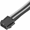 Barošanas pagarinātāja kabelis SILVERSTONE PP07E 8-pin PCIe 30 cm (melns/balt)