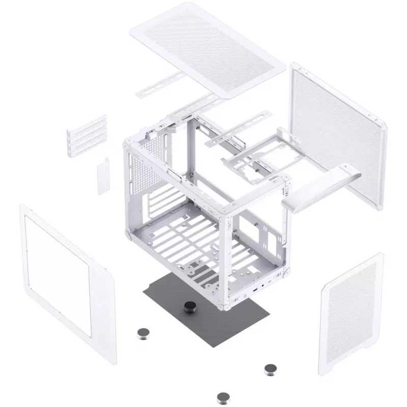 Jonsbo C6 MAX PC korpuss, mini korpuss, Micro-ATX, rūdīts stikls - Wei