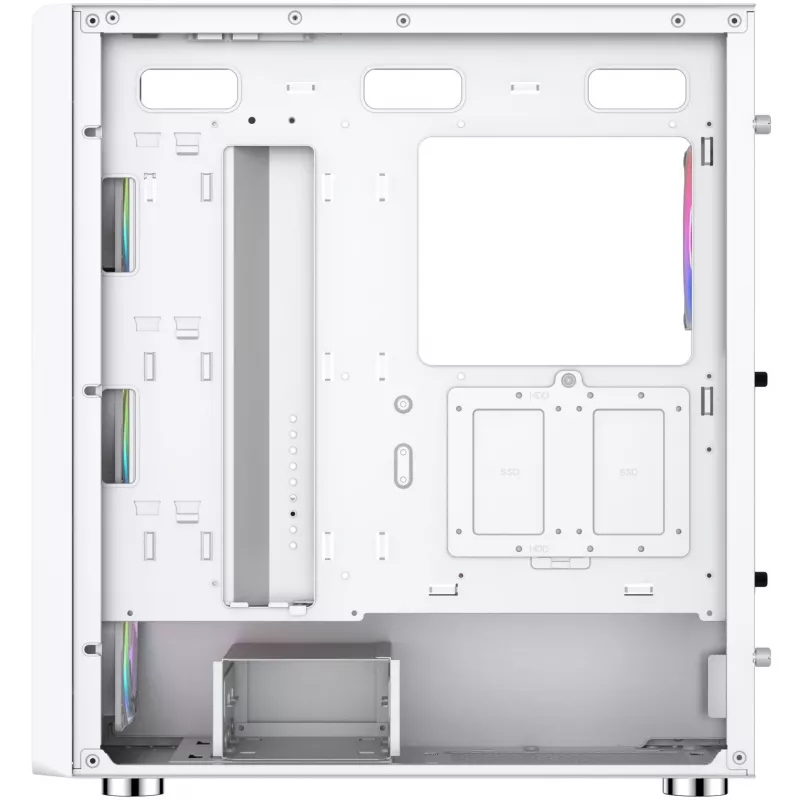 PC korpuss Silentware Air 100 balta — mid-tower ATX saderīgs, balta apdare