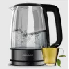 Cecotec tējkanna | ThermoSense 340 Clear | elektriskā | 2200 W | 1,7 L | stikla | 360° rotācijas pamatne | caurspīdīga