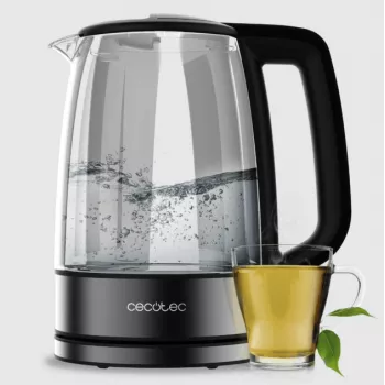 Cecotec ThermoSense 340 Clear elektriskā tējkanna, 2200 W, 1,7 l, rotējošs pamats, caurspīdīga