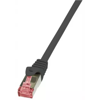 Logilink PrimeLine - komutācijas kabelis - RJ-45 (V) - RJ-45 (V) - 1 m - SFTP, PiMF - CAT 6 - gluds, bez halogēna - melns (CQ2033S)