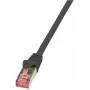 Logilink PrimeLine - komutācijas kabelis - RJ-45 (V) - RJ-45 (V) - 1 m - SFTP, PiMF - CAT 6 - gluds, bez halogēna - melns (CQ2033S)