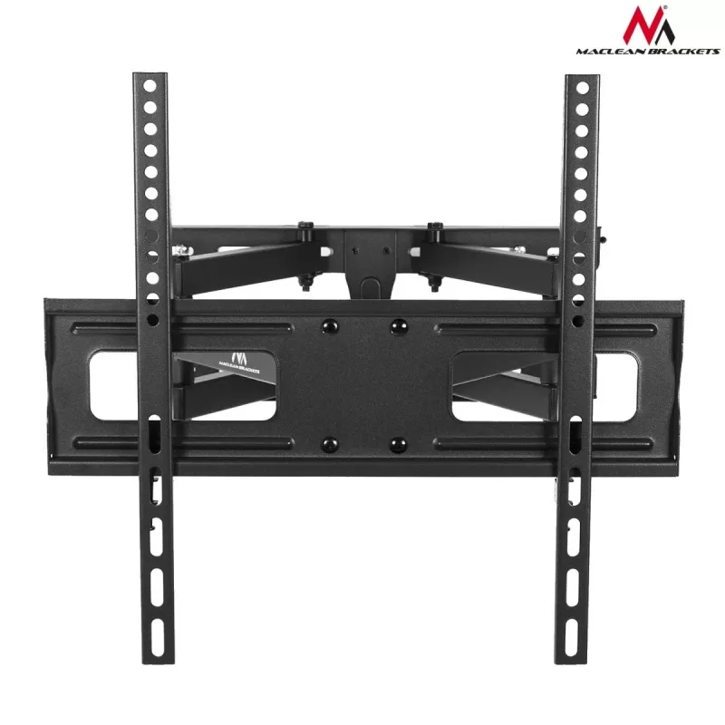 TV sienas stiprinājums MACLEAN MC-760 32–55 collu televizoriem, tērauds, VESA līdz 400x400, 30 kg, melns, 9,6–44,8 cm