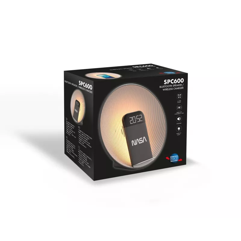NASA SPC600 Bluetooth skaļrunis / modinātājpulkstenis / bezvadu lādētājs