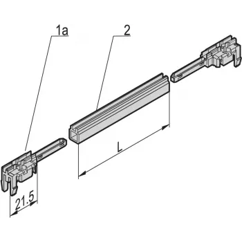 SCHROFF vadotnes sliedes tipa piederums, PC, 280 mm (24568-381)