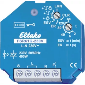 Releja slēdzis Eltako FSR61G-230V, klusa darbība, 230 V spole