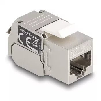DeLOCK Keystone modulis RJ45 ligzda uz LSA Cat.6A ar LED sudrabbalts