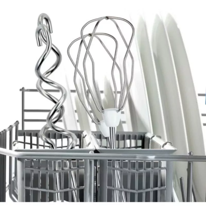 Rokas mikseris Bosch MFQ36400 — 450 W, 5 ātrumi, turbo, 1,3 m vads, pelēks/balts