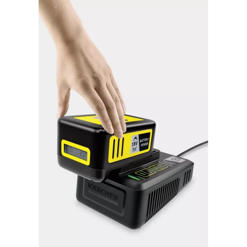 Baterijas un lādētāja komplekts Karcher 2.445-063.0, Universal 18V 5000mAh, dzeltens/melns