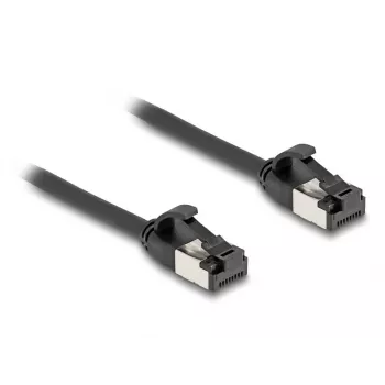 tīkla kabelis DeLOCK RJ45 kabelis spraudnis–spraudnis Cat.8.1 0,25 m Melns
