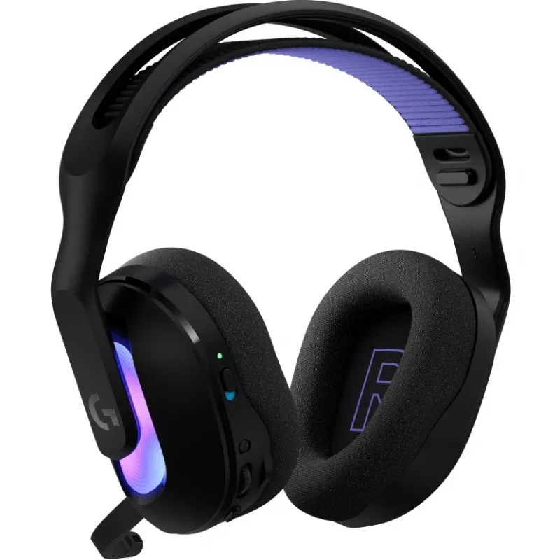 Logitech G G522 LIGHTSPEED bezvadu spēļu austiņas LIGHTSYNC RGB mikrofons un uzlabota sinhronizēta audio trīskāršā savienojamība