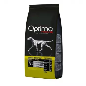 Sausā suņu barība Optimanova Adult Digestive Rabbit with Potato 12 kg