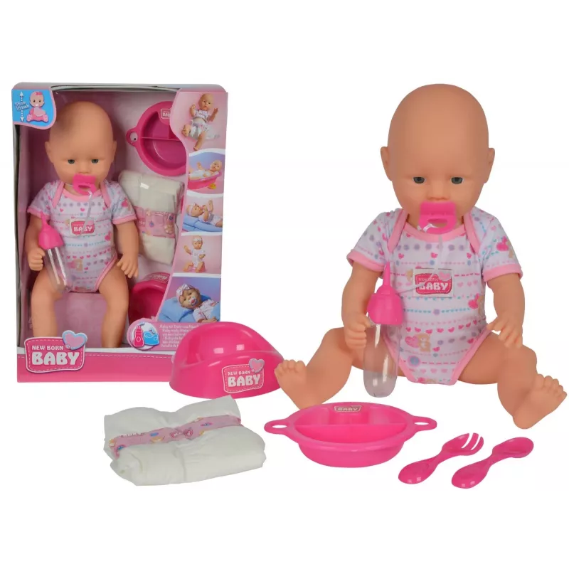 Lelle SIMBA New Baby Born Bobas 105032533 – gumijas ķermenis, jaundzimušā izmērs