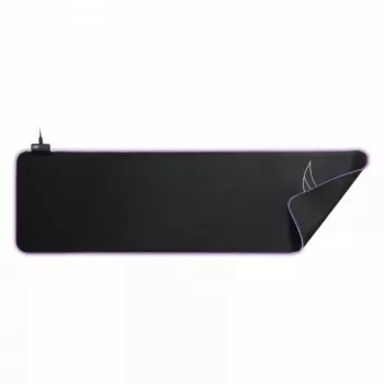 L33T Gaming 160406 Asar Bardagi XXL RGB Gaming pelēks paliktnis, ātra virsma. 920 x 294 x 3 mm, Melns