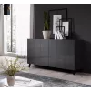 Cama Kumode 2D REJA grafīta pelēks glancēts/grafīta pelēks glancēts
