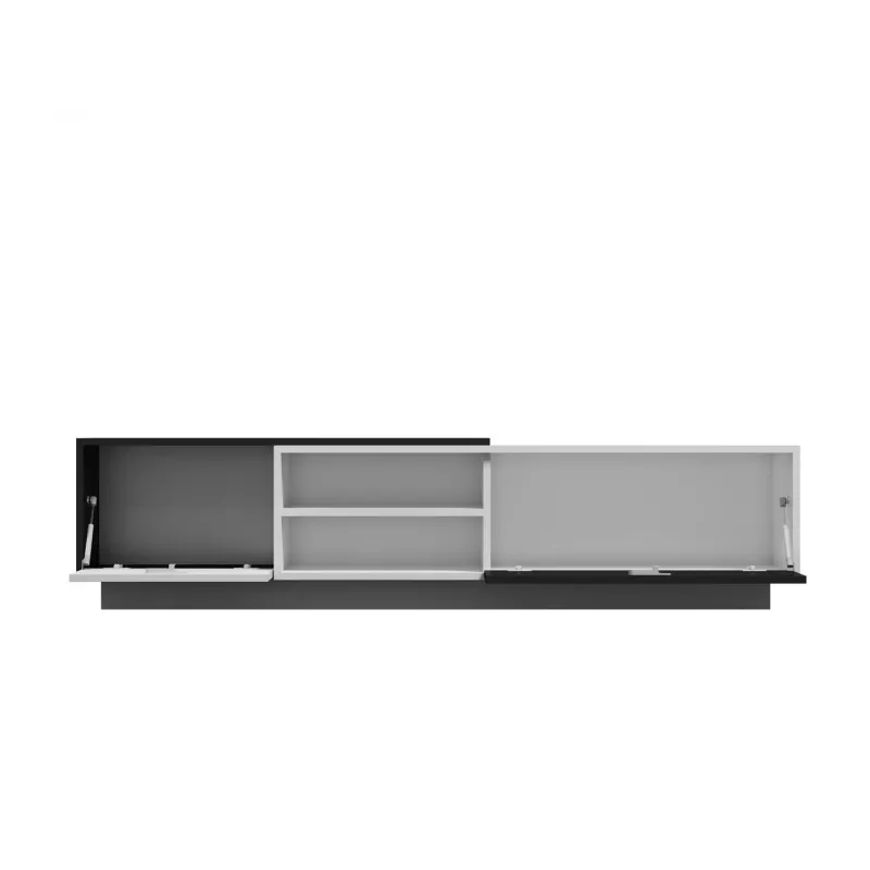 Cama TV skapis SIGMA1 180 balts/melns glancēts