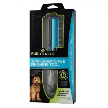 FURminator 2 vienā - fēminators samezglojumu noņemšanai un suņu spalvas kopšanai