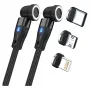 USB kabelis RealPower MagneticCharge2 1 m melns ātra uzlāde datu pārsūtīšana