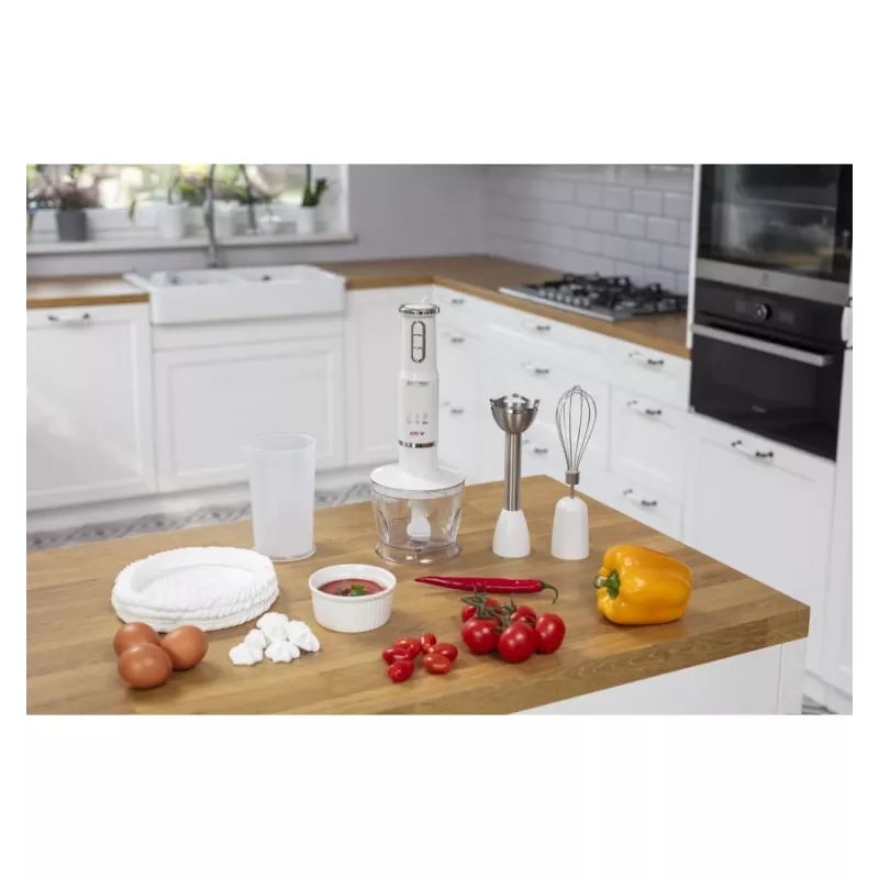 Rokas blenderis MPM MBL 43 balts 600W ar piederumiem