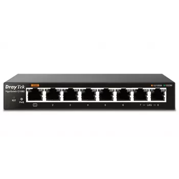 Nepārvaldāms L2 Gigabit Ethernet slēdzis Draytek VigorSwitch G1080 melns