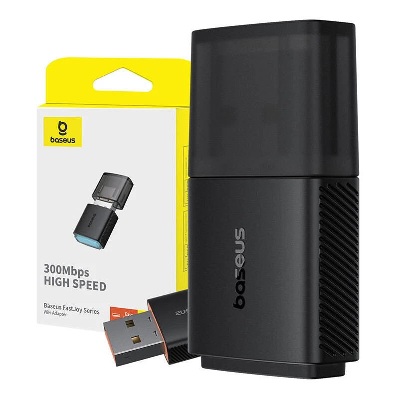 Adapter WiFi Baseus FastJoy 300Mbps (melns)