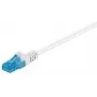 Goobay CAT 6a komutācijas kabelis, U/UTP, White, 0.25 m - LSZH Halogen-Free, Copper (59822)