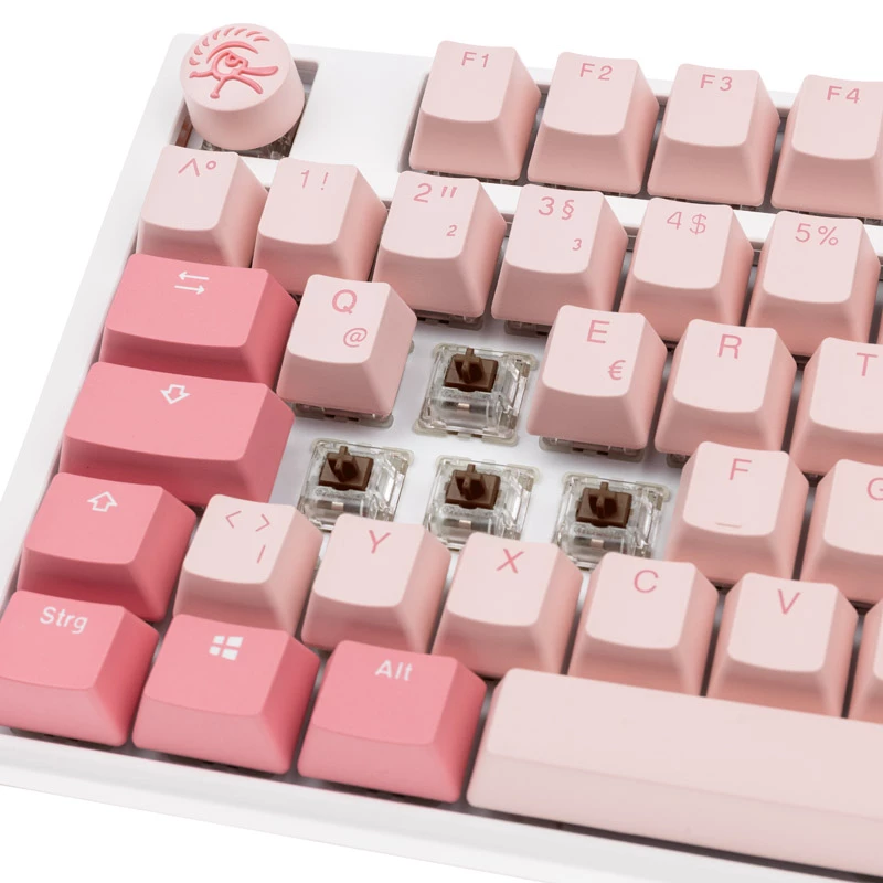 Ducky One 3 TKL tastatūra Gaming USB QWERTZ vācu rozā