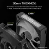 Corsair iCUE LINK RX120 MAX ARGB 120mm korpusa ventilatori 3 gab. komplekts Melns