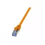 Tīkla kabelis LogiLink 1m RJ-45 Cat6A oranžs S/FTP