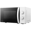 Mikroviļņu krāsns, tilpums 20L, mehāniskā vadība, 800W, 5 jaudas līmeņi, LED apgaismojums, atkausēšana, gatavošanas beigu signāls, krāsa: Balta