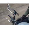 Quad Lock spoguļa stiprinājuma pasīvais turētājs mobilajam tālrunim/viedtālrunim, melns, zils