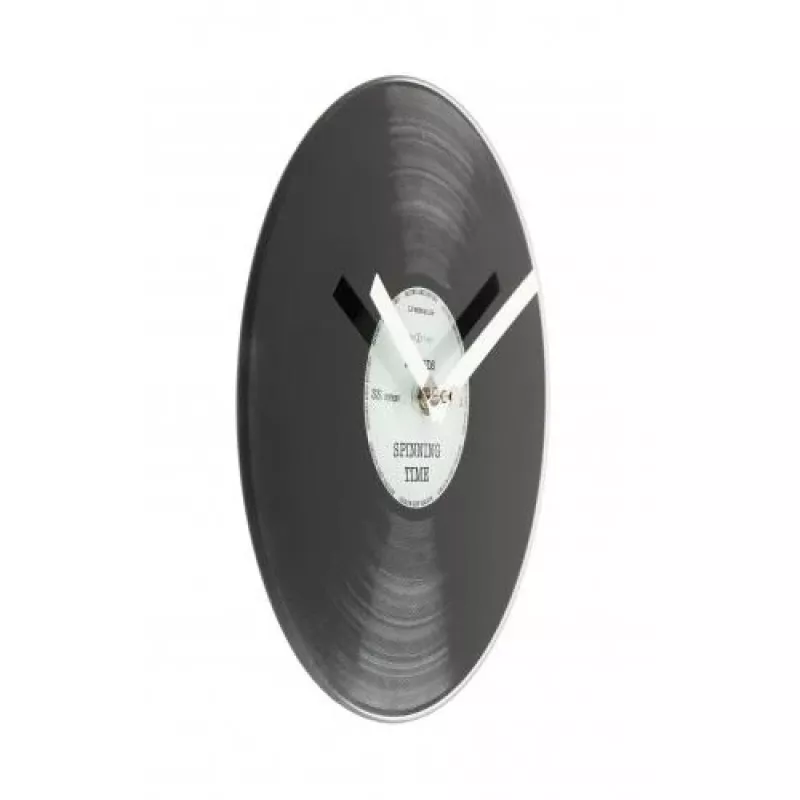 NeXtime pulkstenis 5163 Little Spinning Time, Ø20 cm, Siena, Melns