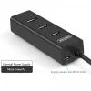 UNITEK Y-3089 interfeisa centrmezgls USB 3.2 Gen 1 (3.1 Gen 1) Type-A 5000 Mbit/s Melns