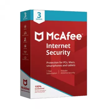 McAfee Internet Security - 3 lietotāji, 1 gads, globāls