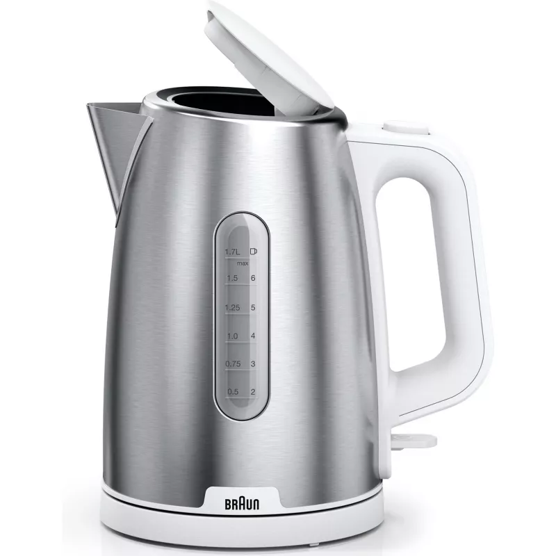 Braun WK 1500 elektriskā tējkanna 1,7 L 2200 W Nerūsējošais tērauds, Balta